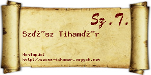 Szász Tihamér névjegykártya